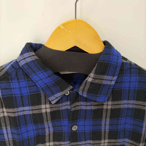 グッドイナフ GOODENOUGH オープンカラーチェックネルシャツ メンズ